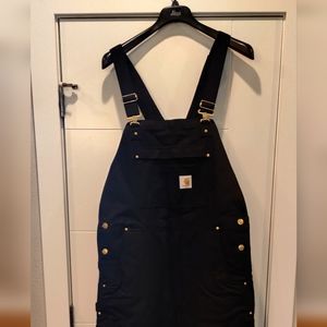 Carhartt, Large (Loose Fit), Black Overalls